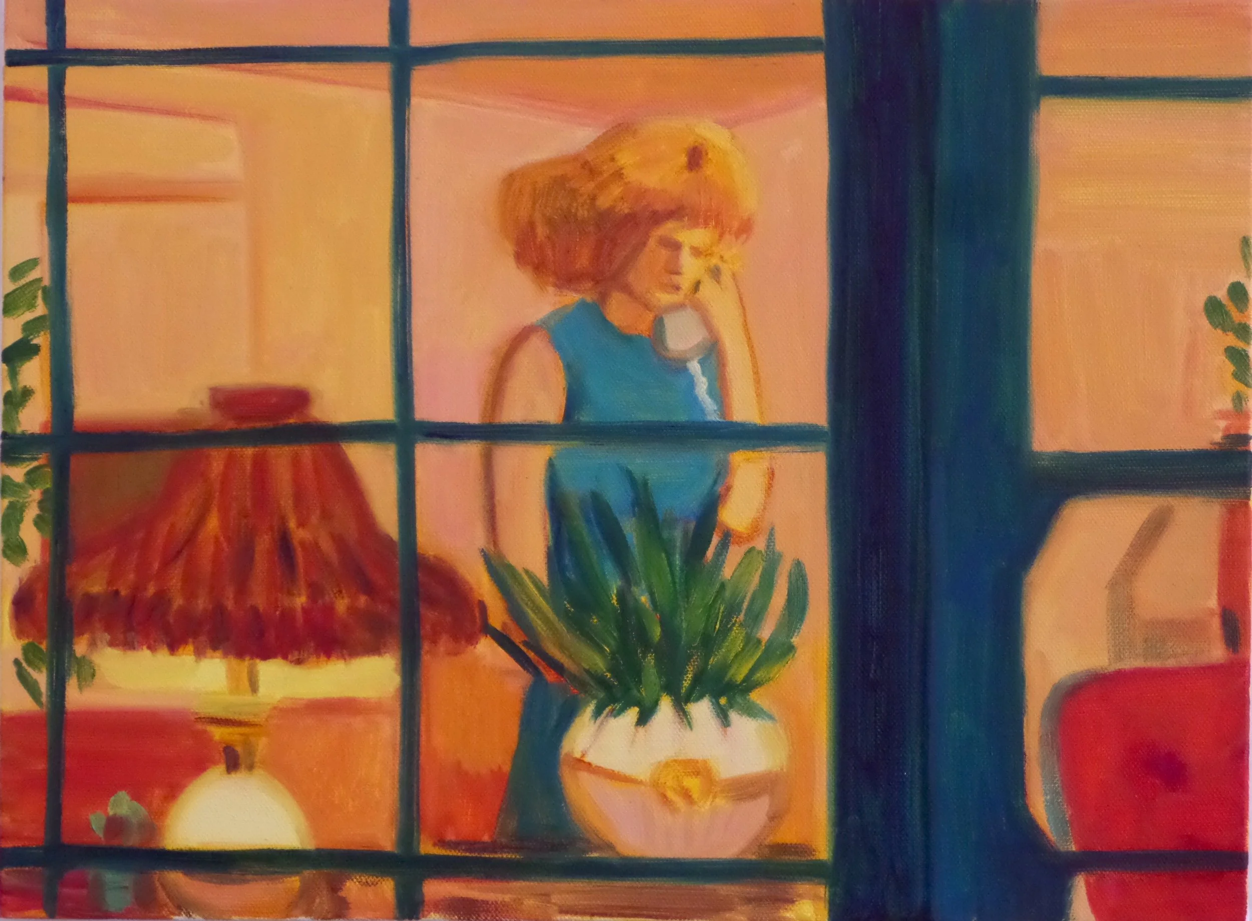 Alone At Night oil on canvas 12 x 16" 2016