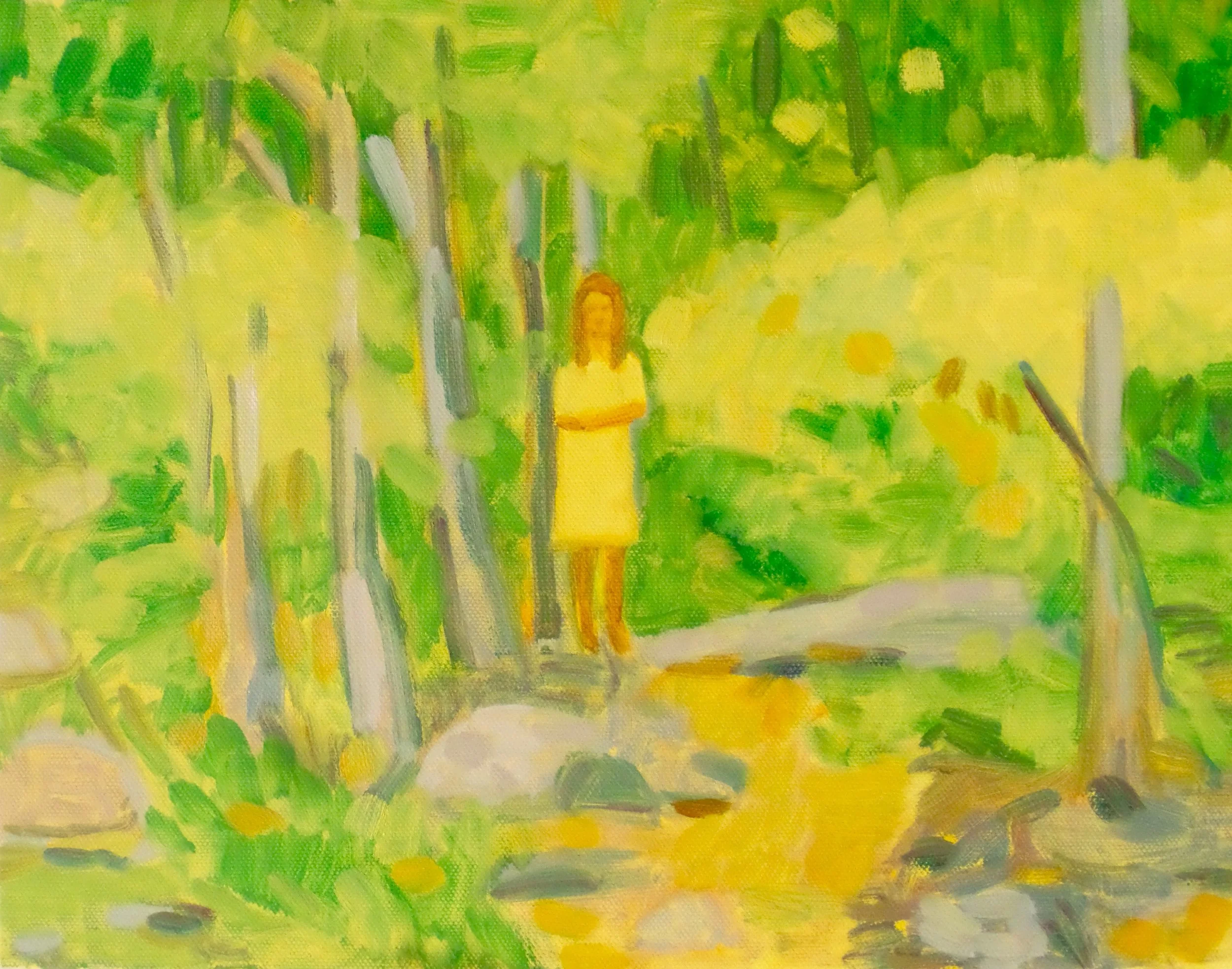 The Lonely Girl oil on canvas 11 x 14 2016