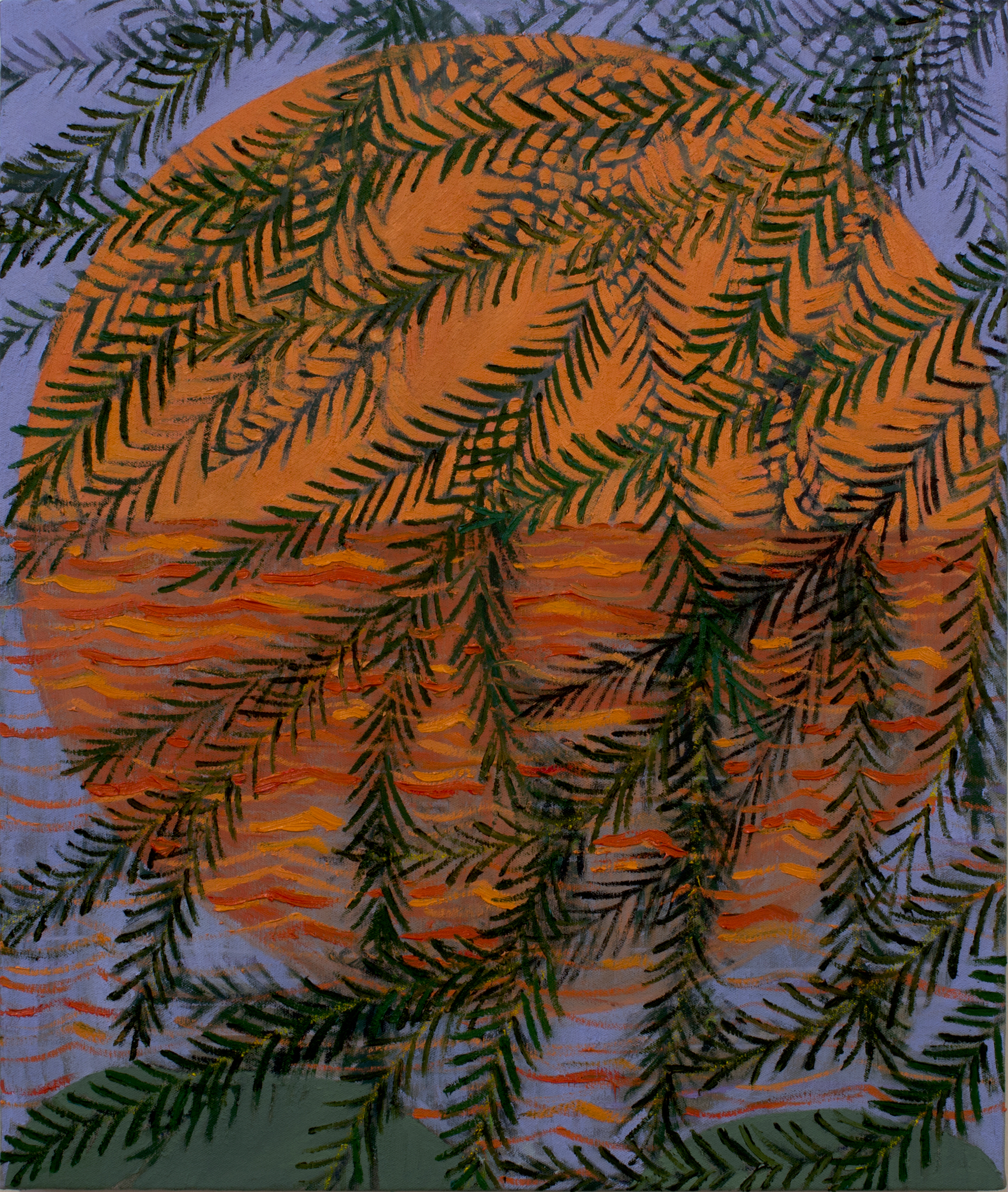 Halfway Down Oil on canvas 24in x 22" 2017