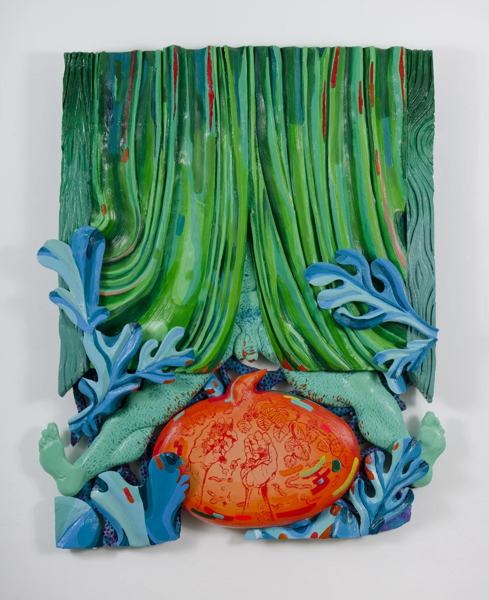 Year of Plenty foam, plaster, acrylic, fiberglass, gel media 50 x 40 x 4" 2016