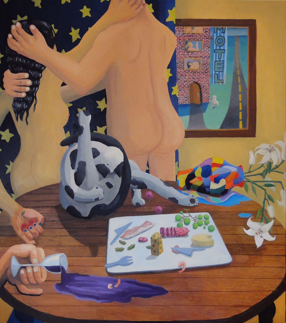 Drama oil on canvas 72 x 80 inches 2016