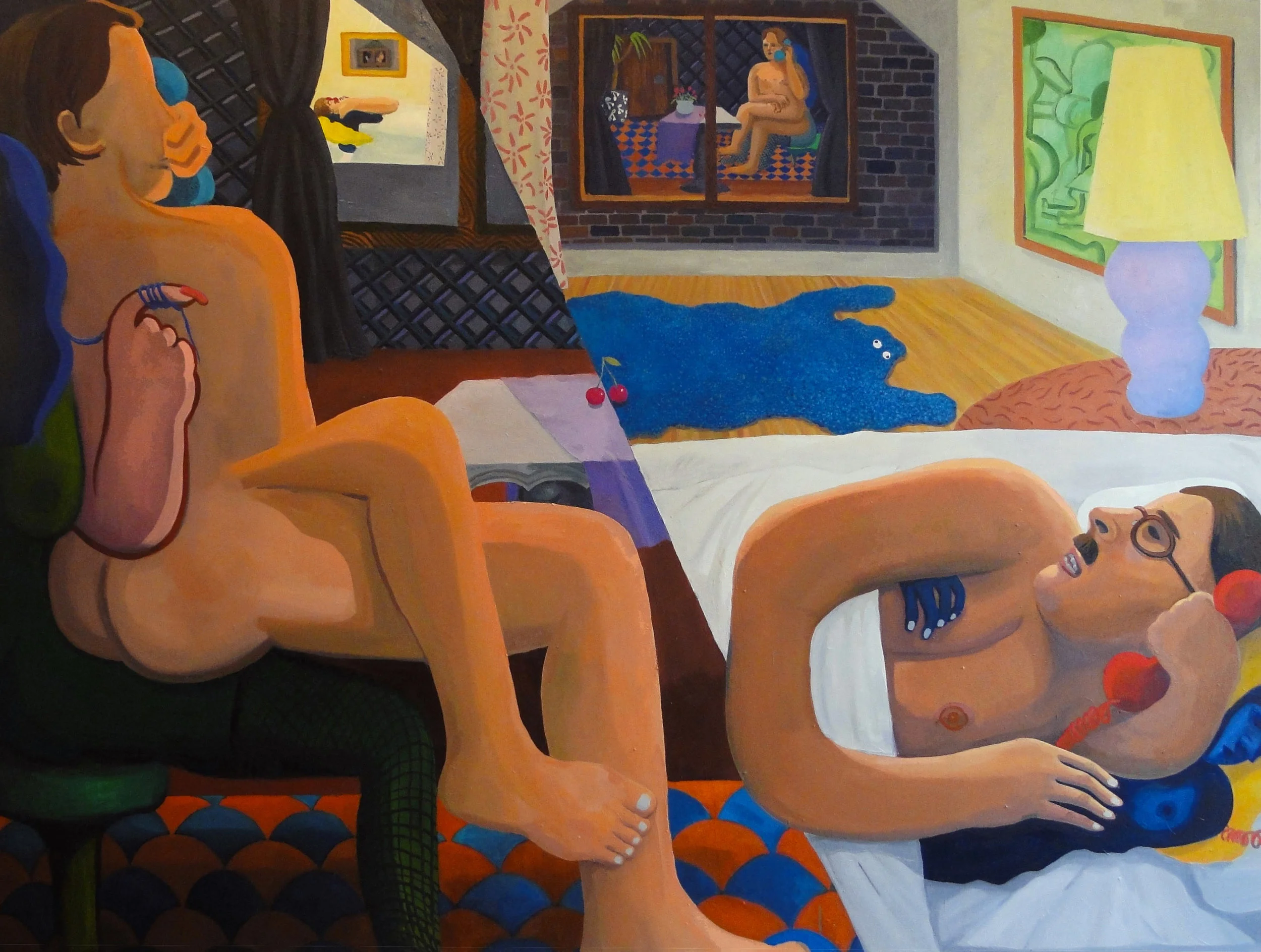 Night Talk oil on canvas 85 x 65 inches 2016