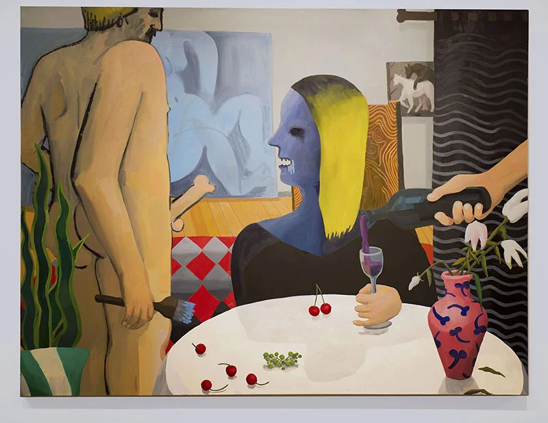 Studio Visit oil on canvas 85 x 65 inches 2015