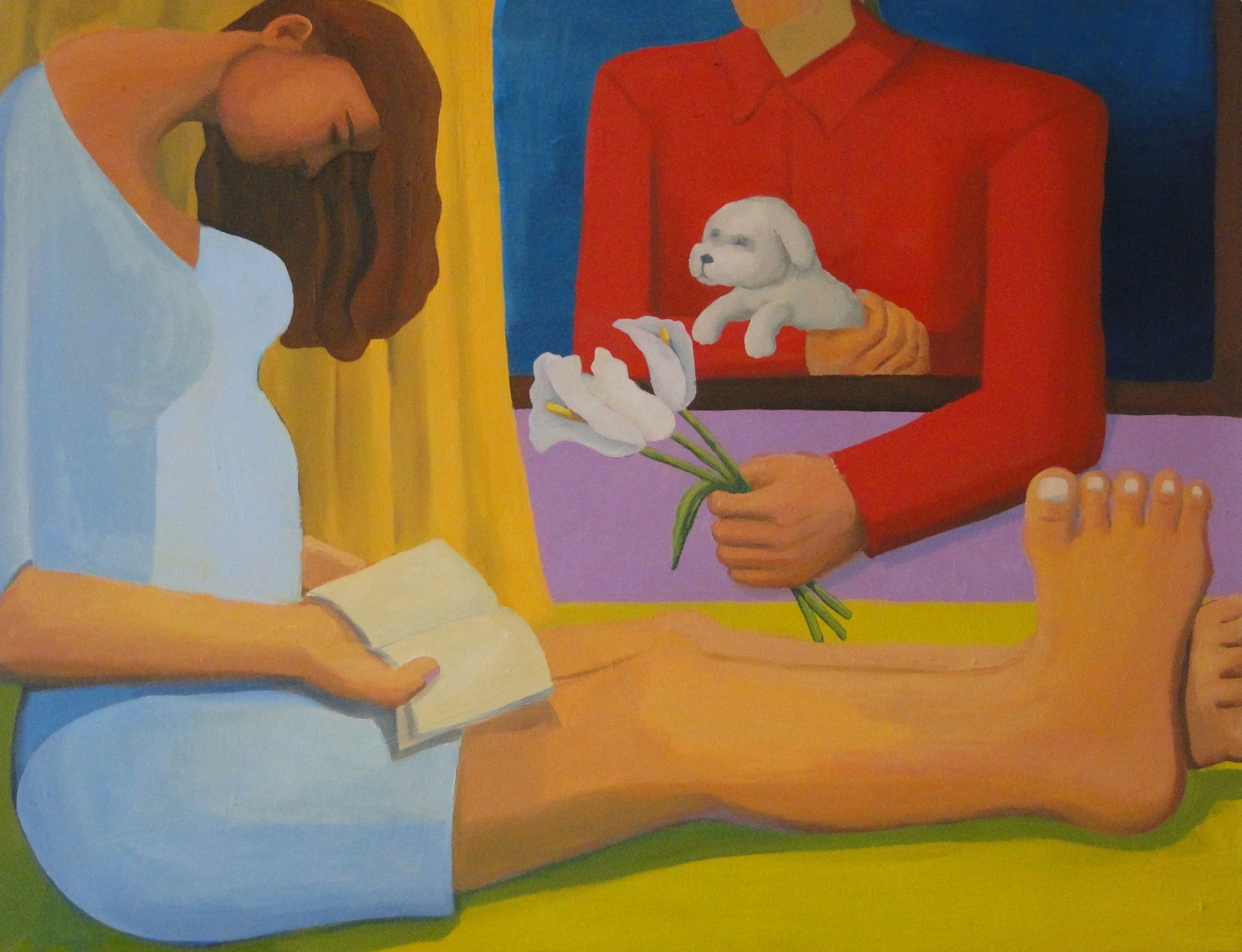 Woman Reading oil on canvas 43 x 32" 2016