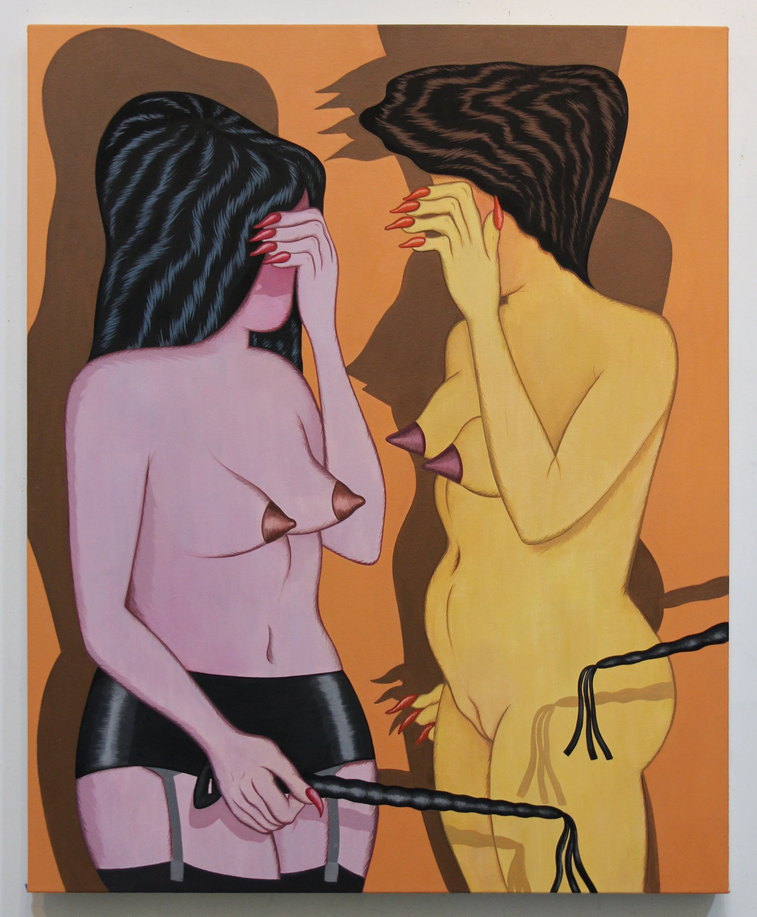 Party down acrylic and oil on canvas 40 x 30 inches 2016