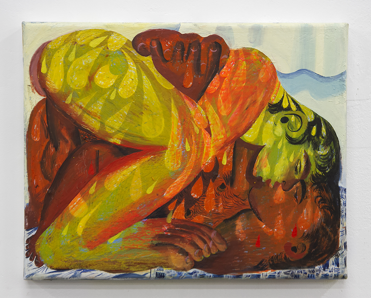 Clump oil and pastel on canvas 9.5 x 11.8 inches 2016