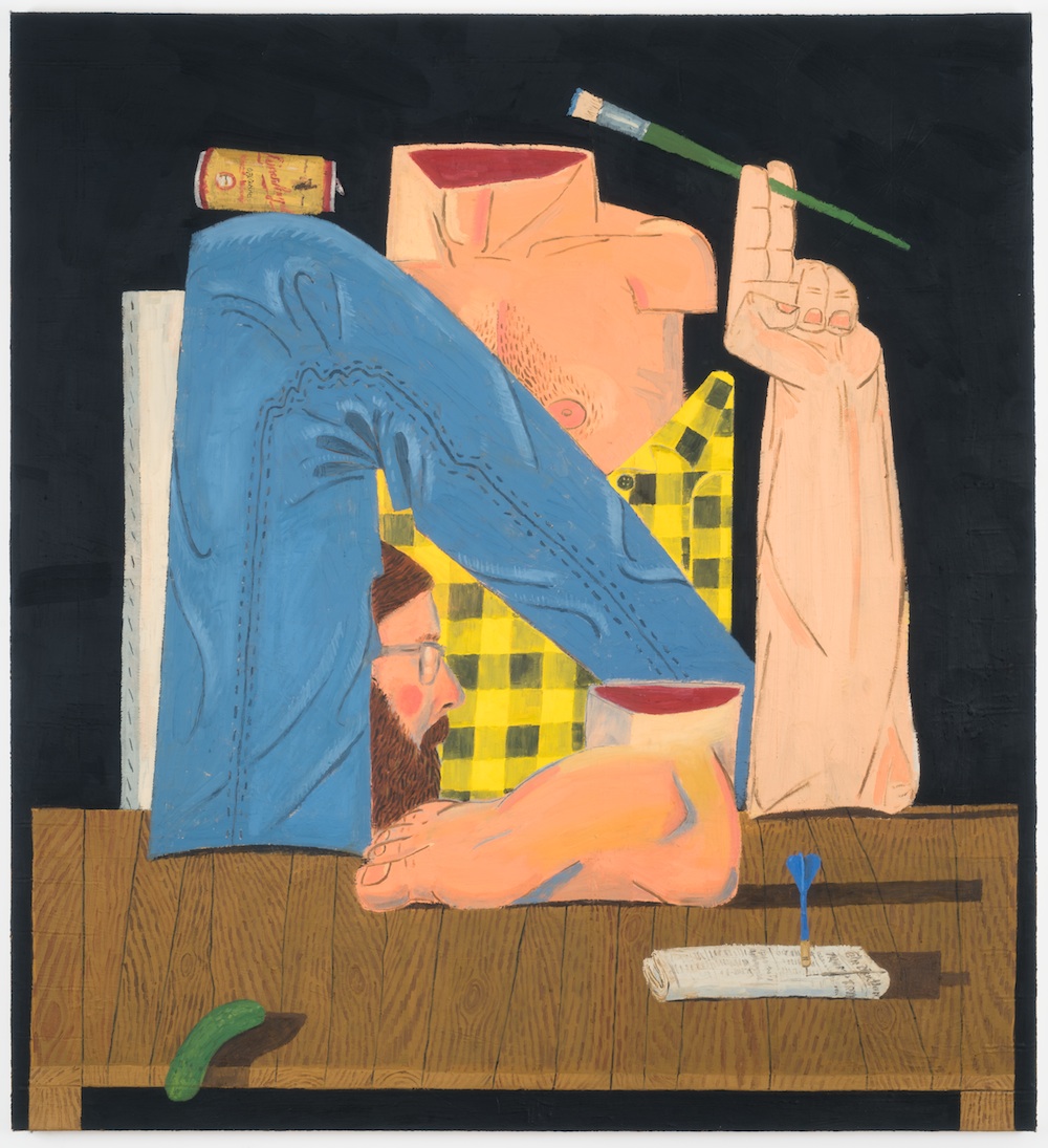 The Artist Rearranged with Pickle oil on canvas, 44 x 48 inches 2017