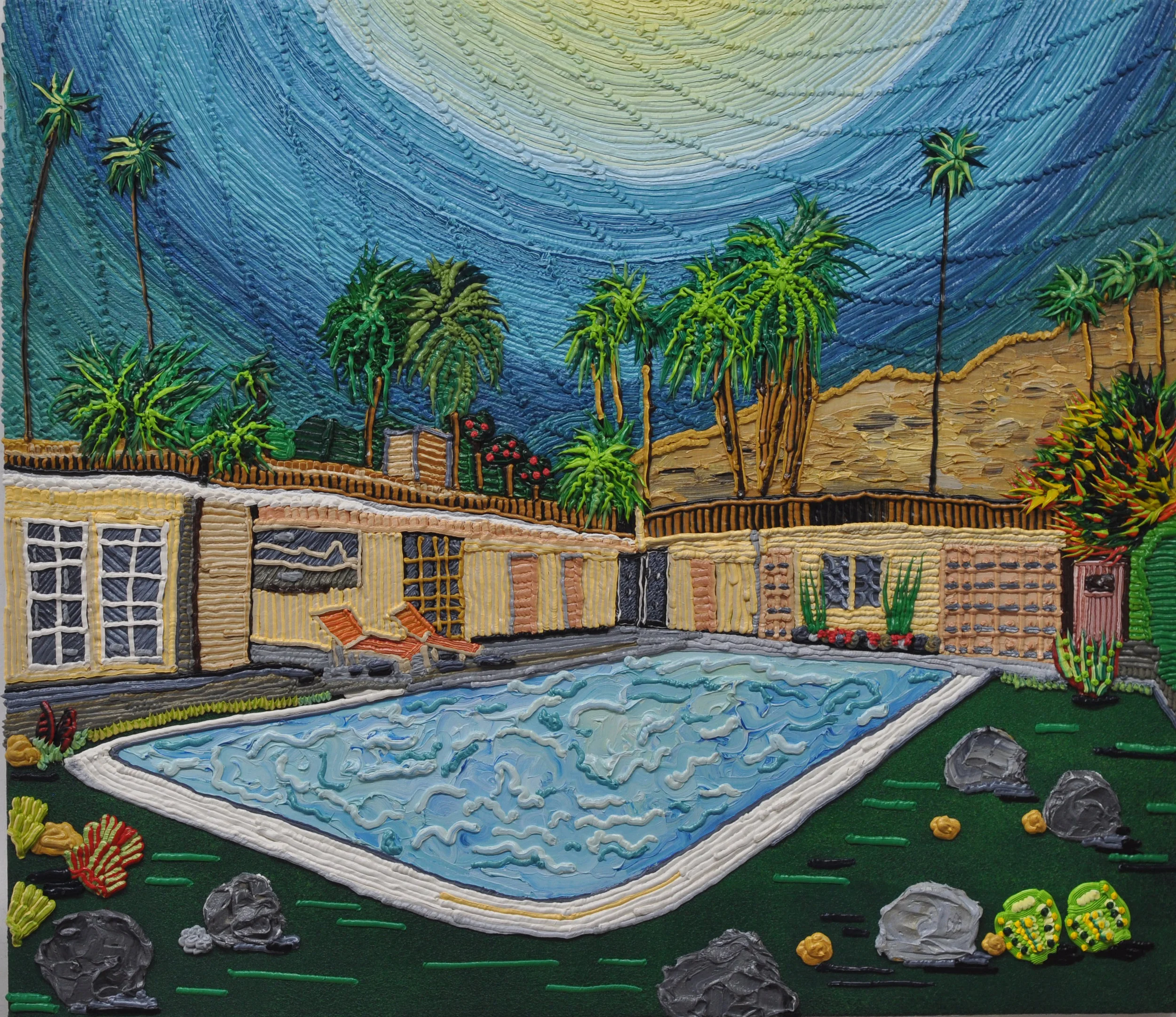 Hockney House oil on canvas 27 x 31" 2017