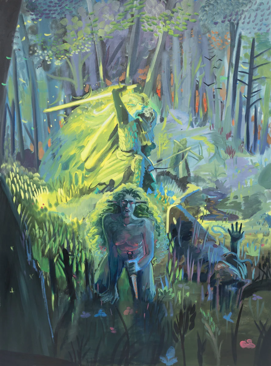 Starblade oil on canvas 60 x 80 inches 2017