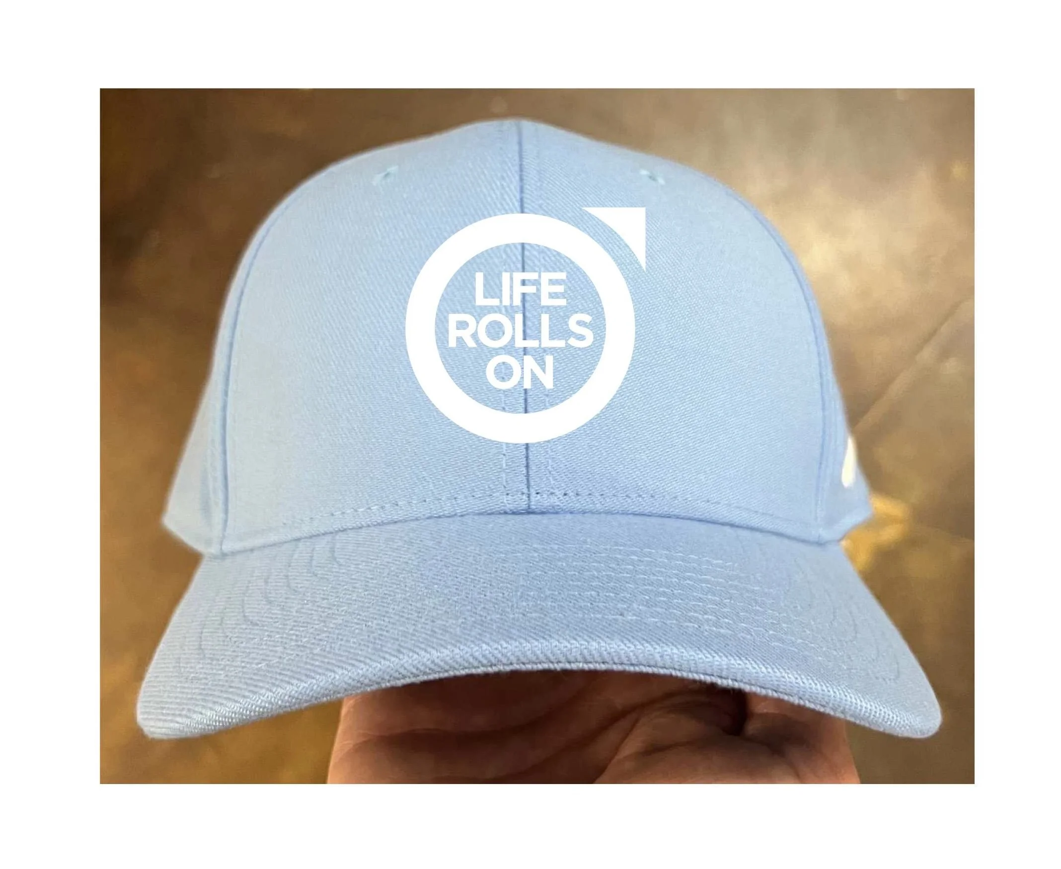 Life Rolls On Circle Logo - Blue Nike Flexfit Hat