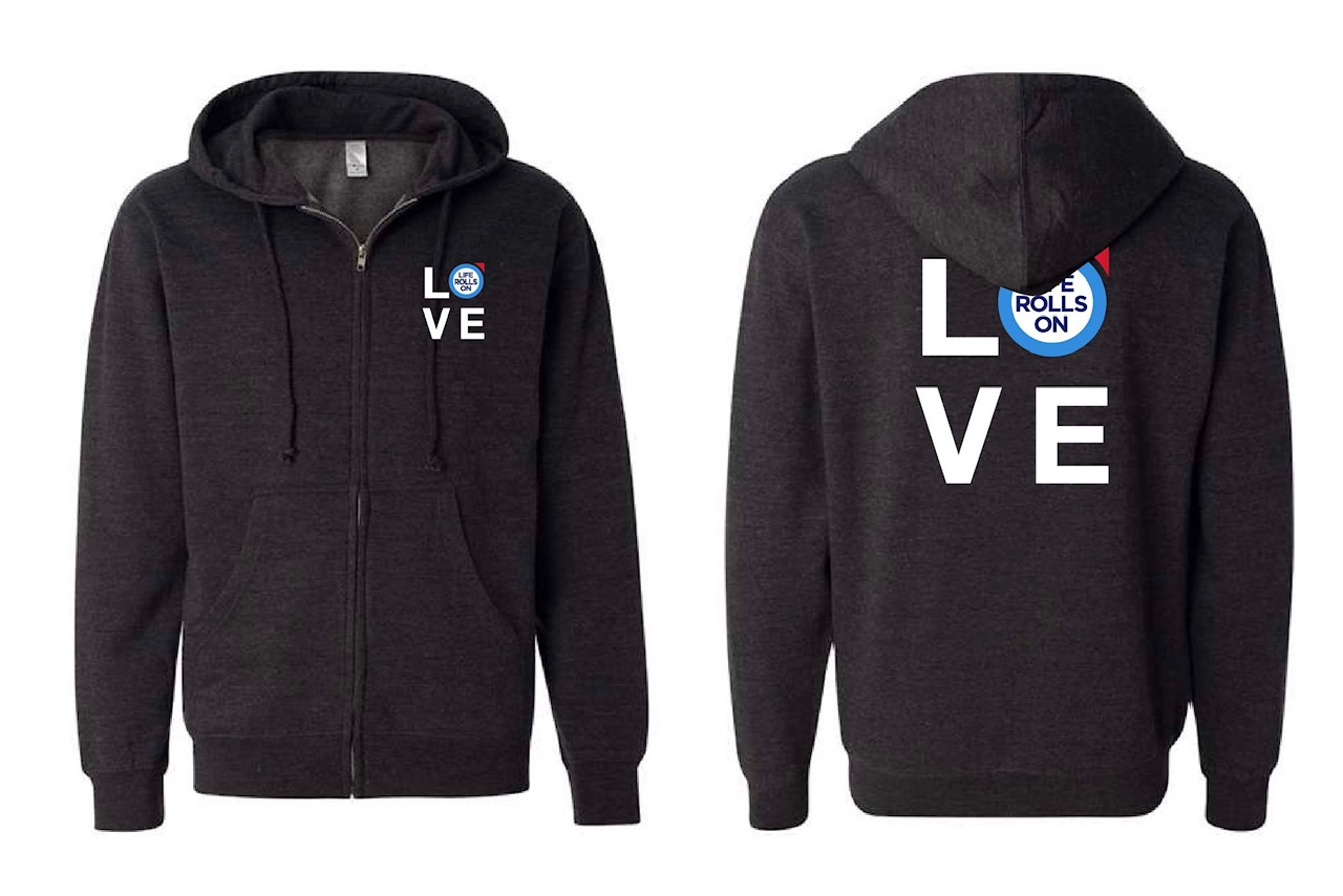 Heather Black LOVE Zip Hoodie.png