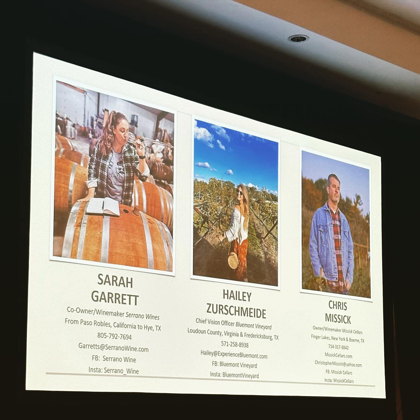 Yesterday I was excited to speak at the Hill Country Wine Symposium with two other wineries on, &ldquo;Why Texas?&rdquo; 

This was a passionate moment for me, where I could share our story, why we moved to Texas, and explain what is special about th