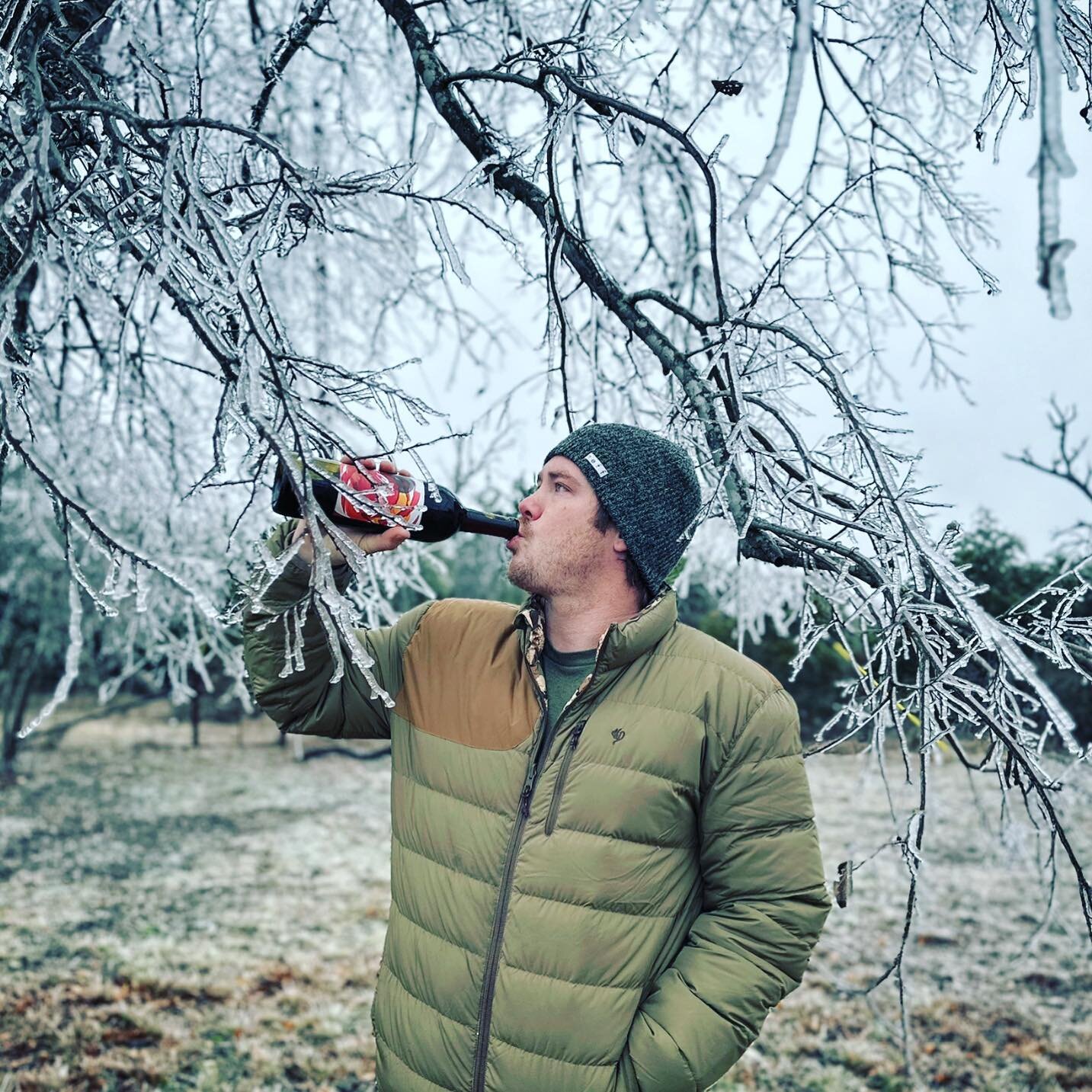 On icy, cold days we stay warm the only way we know how&hellip; by drinking Texas Montepulicano!!