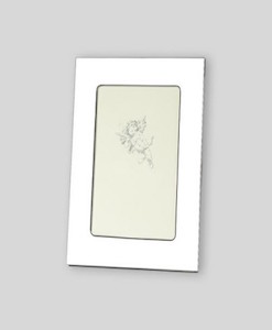 4×6 Nickel Plate Frame High quality nickel plated photo frame. Plain design has a large border for engraving. Nickelplate stays shiny and doesn’t tarnish. Overall size is 5½” x 7½”. Price of $29.00 does not include engraving.