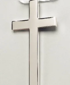 Silverplate CrossGreat baptism or christening gift. Comes in a velvet-lined box. White ribbon allows wall hanging. Silver plated with a non tarnish finish will stay shiny for a long time without requiring polishing.Measures 4¾” x 2¼”. Price of $24.0…