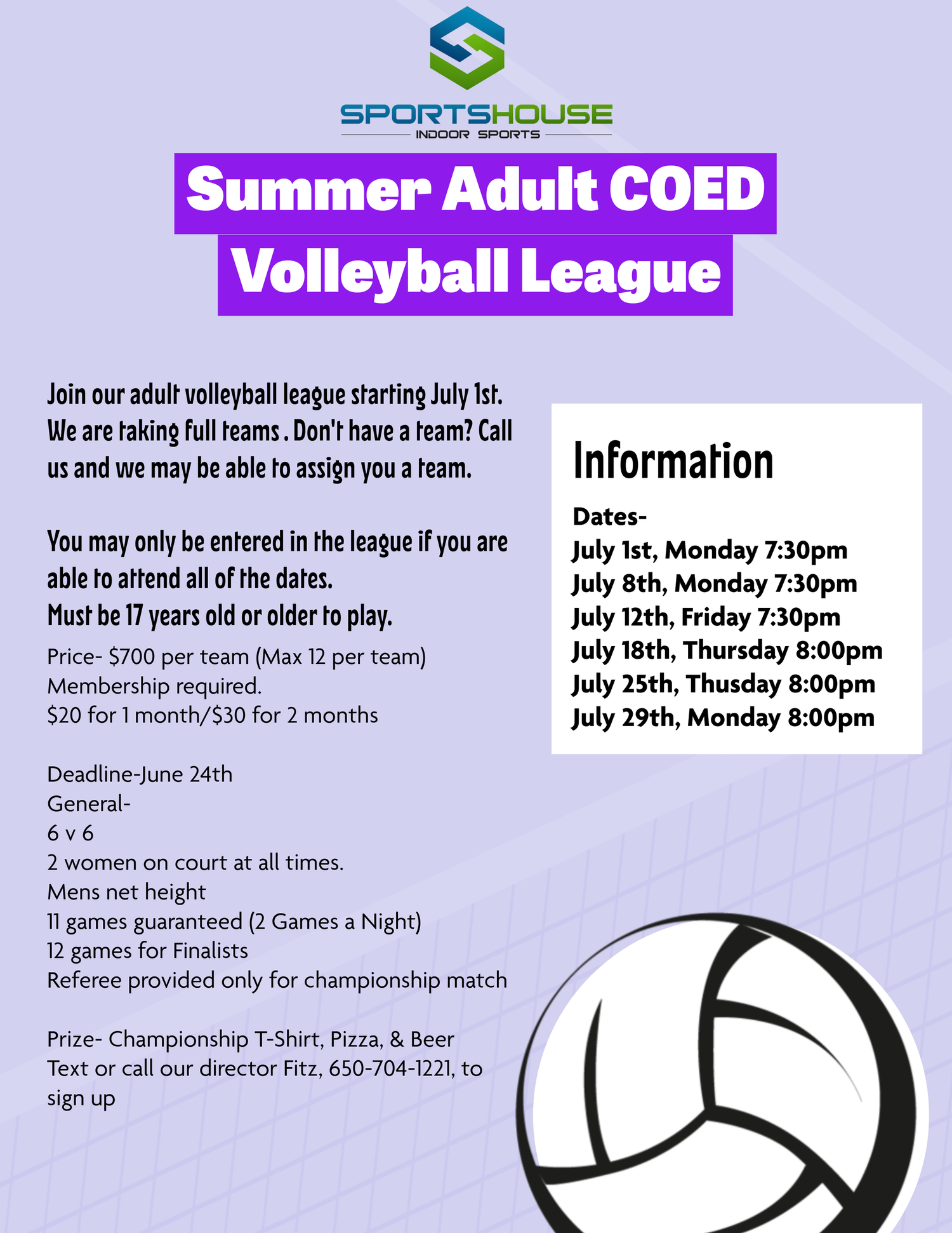 Volleyball — SportsHouse Indoor Sports