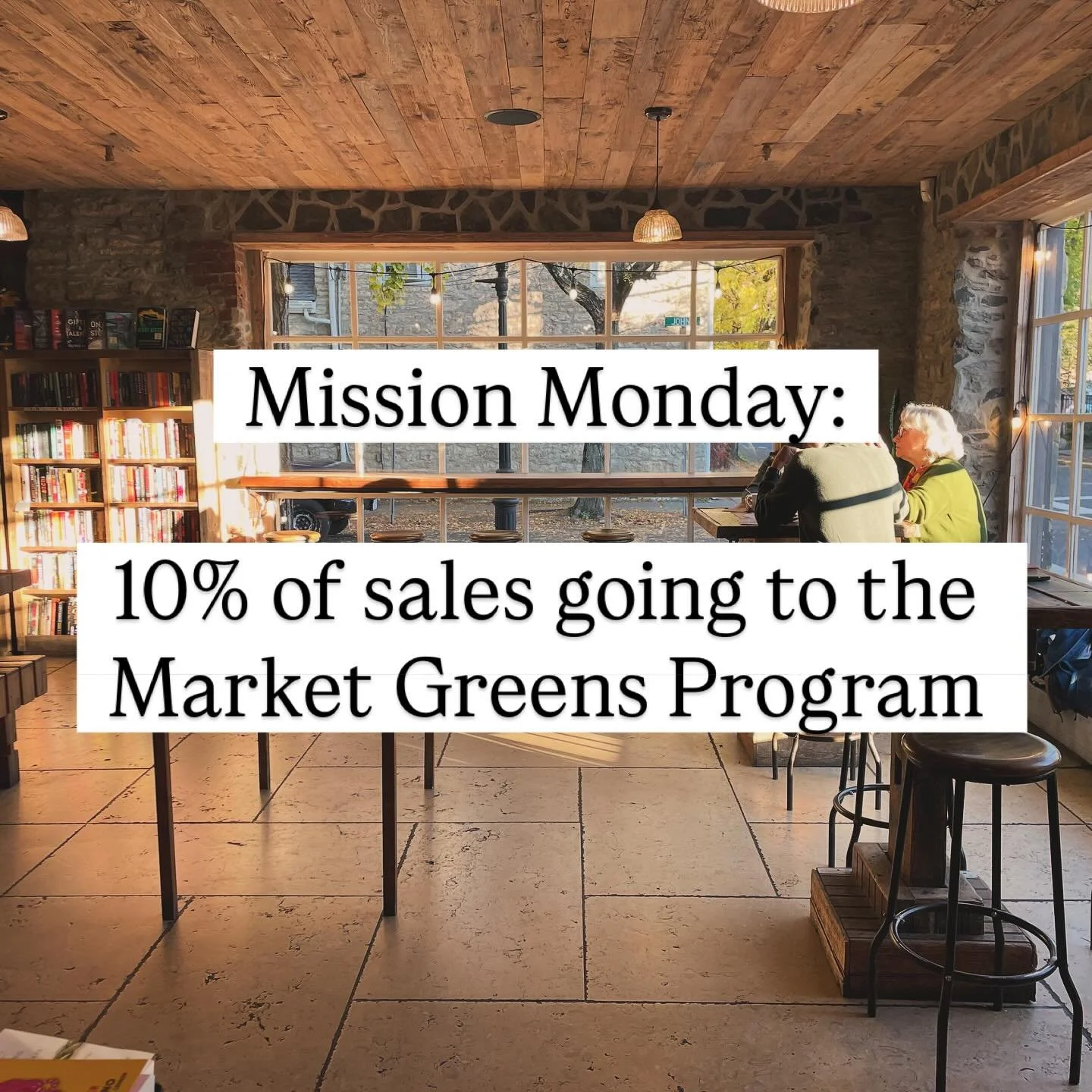 With SNAP benefits affected by the government shutdown, we&rsquo;re donating a portion of today&rsquo;s sales to our local @kingstonfarmersmarket&rsquo;s Market Greens program, which distributes vouchers for use at the market to food insecure members