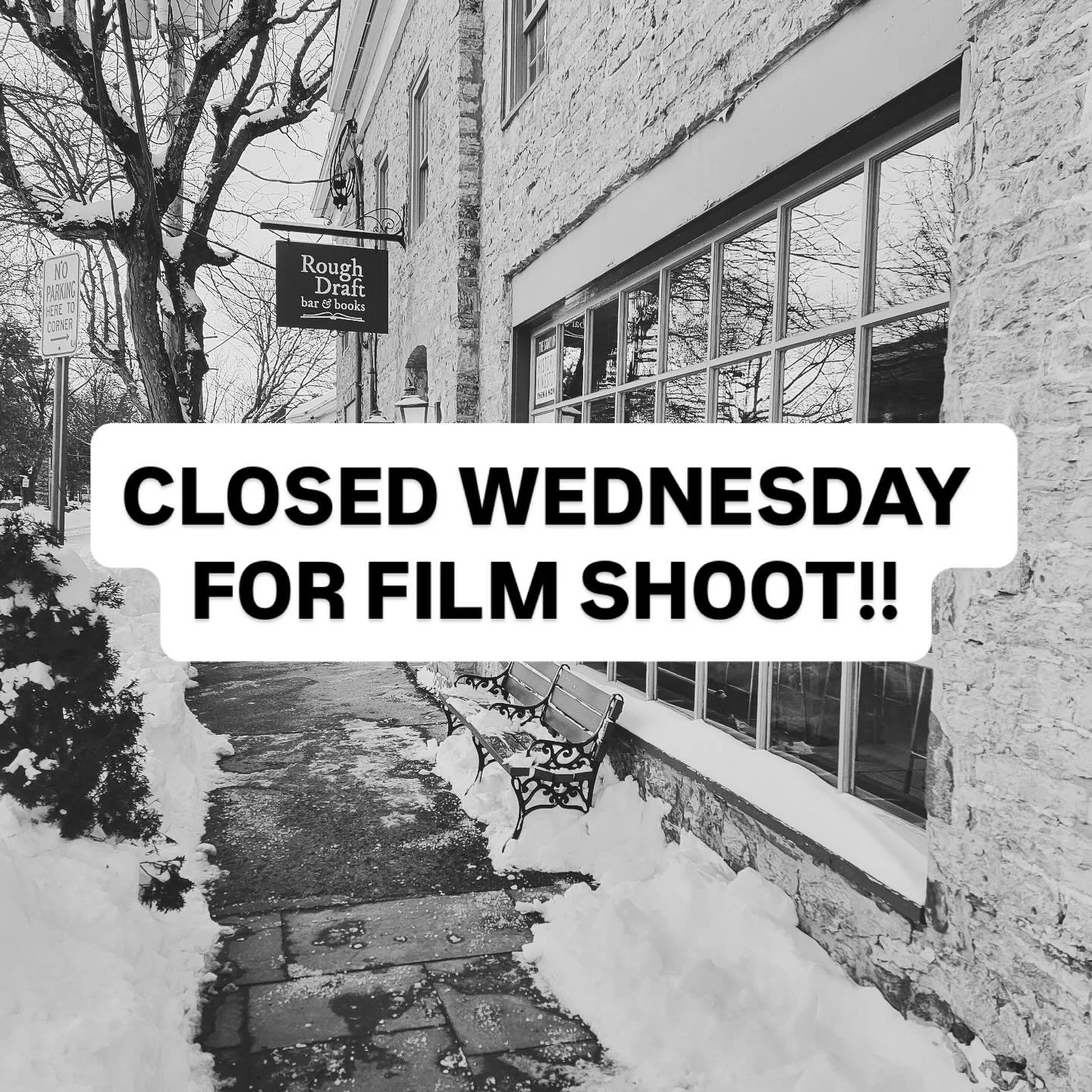 Hey folks&mdash;

We&rsquo;ll be closed this Wednesday, 2/18 for a film shoot (yes&mdash;a GOOD reason this time!!).

Apologies for any inconvenience&hellip;we&rsquo;ll be back at it again Thursday morning at 8am.