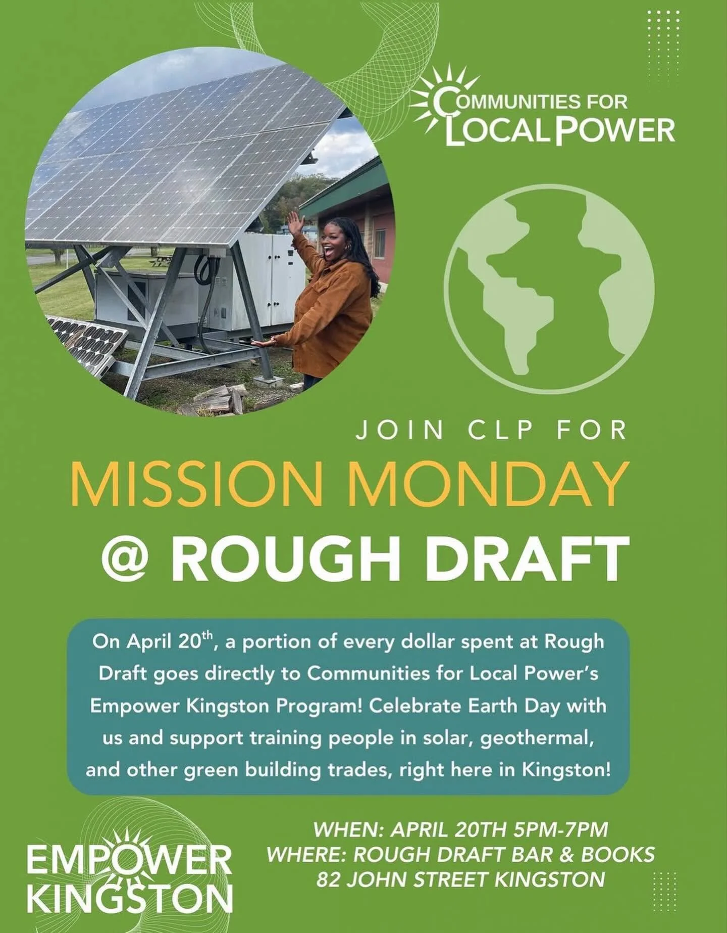 🚨 MISSION MONDAY: COMMUNITIES FOR LOCAL POWER! 🚨 

Join us tomorrow, April 20, as we welcome @communitiesforlocalpower to the shop: They&rsquo;ll be hanging out from 5 to 7 pm with info about what they do and how you can get involved, and we&rsquo;