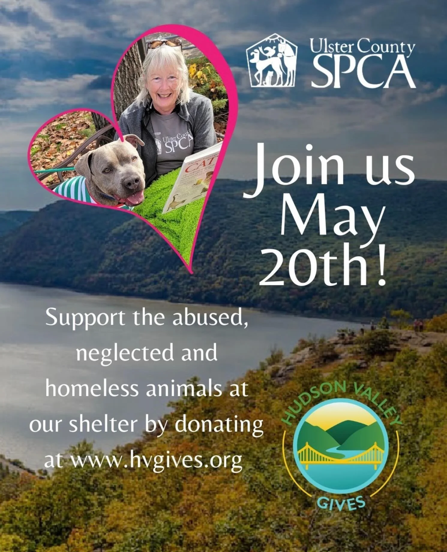 Today is Hudson Valley Gives Day!

Find your cause.  Ours this year is the Ulster County SPCA &hearts;️ 

The @ucspca is our local no-kill animal shelter, and they&rsquo;re almost entirely donor-funded.  They do incredible work on a shoestring budget