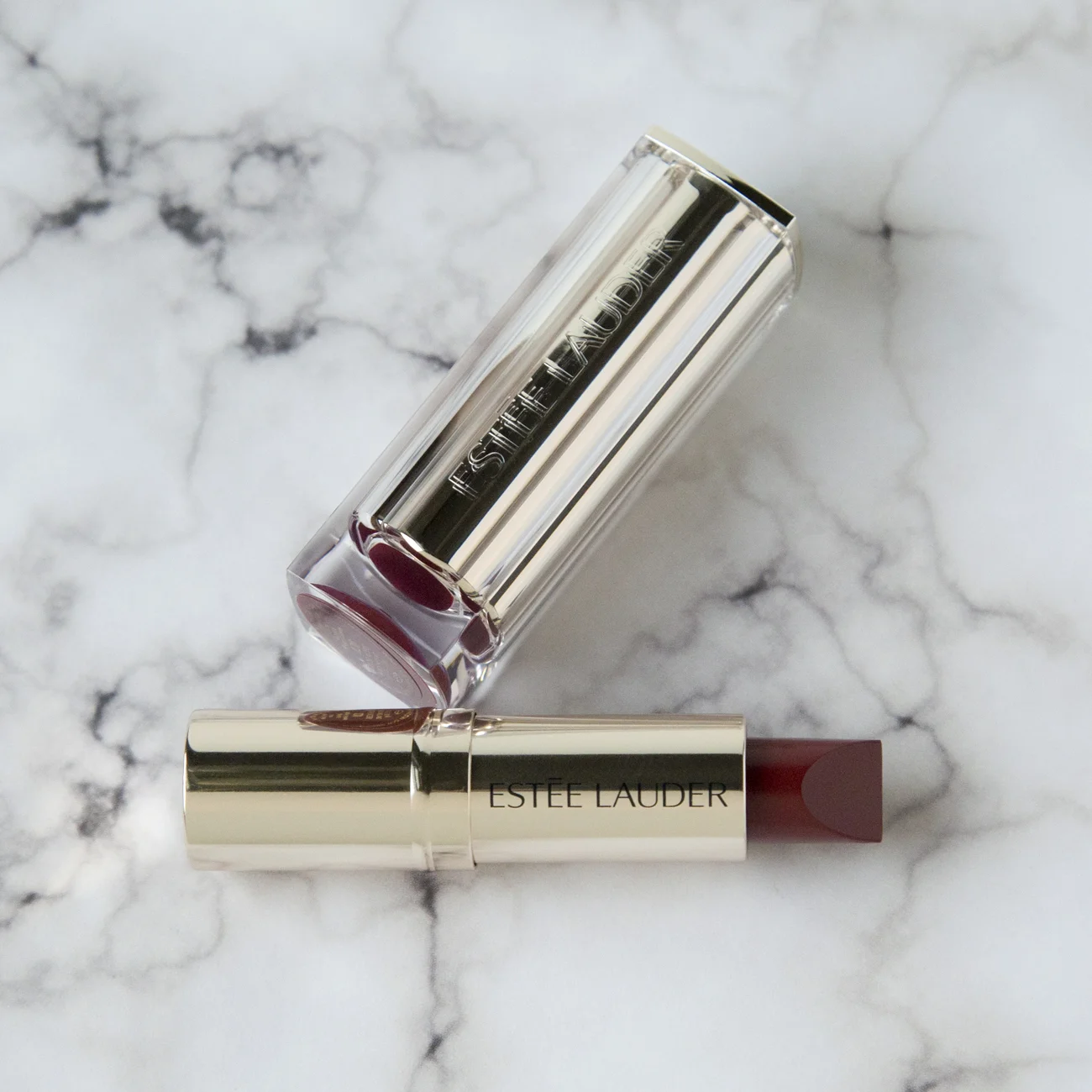 Estée Lauder Pure Color Love Lipstick in Rose Xcess I got an email from Ulta on National Lipstick Day about all sorts of specials they had going on and could not resist picking up a few lippies. A lot of the deals they had going were 'spend so much on this brand and get a free lipstick' which was not something I was interested in since you had to spend upwards of $25 on one brand for some of those bargains. Estée Lauder was one of the few brands that had some of their collections at just a discount so I watched a few lip swatch videos on YouTube and settled on the color Rose Xcess for this formula. The color is a gorgeous deep red rose tone and was different enough from a lot of my other lip products for me to keep (I returned two other lipsticks I purchased during the promotion). This particular color is pretty matte but, so far at least, is not drying like some matte lipsticks can be which is great for me and my perpetually chapped lips. This is going to be a great color for autumn and I can't wait to bust it out more. I got this for $13.20 but this lipstick range regularly goes for $22.