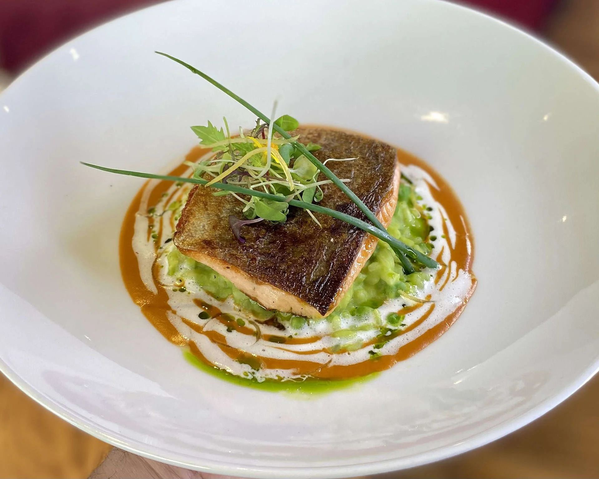 a gourmet looking fish dish