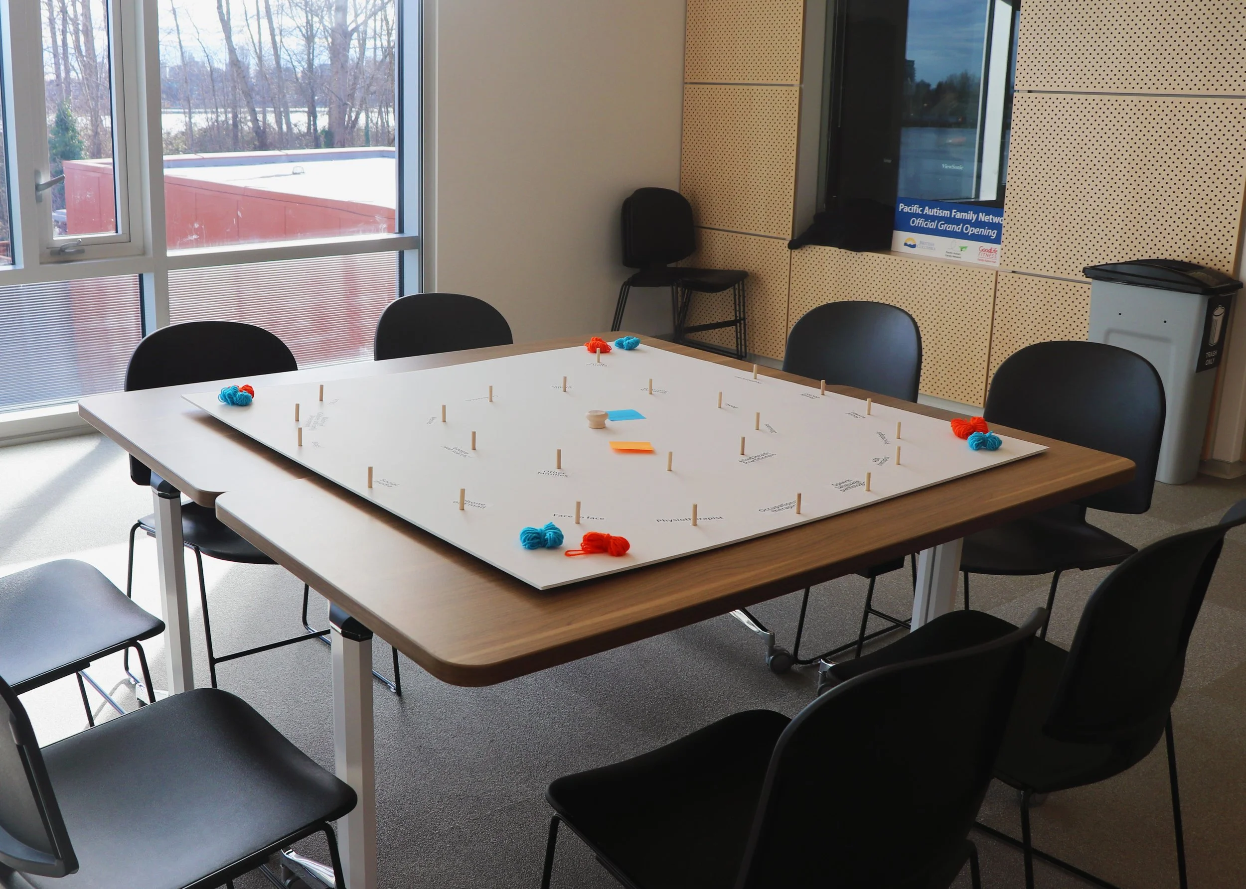 Pin board created to map experiences
