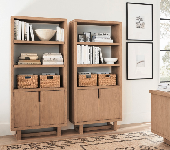 Portola Open Bookcase with Doors
