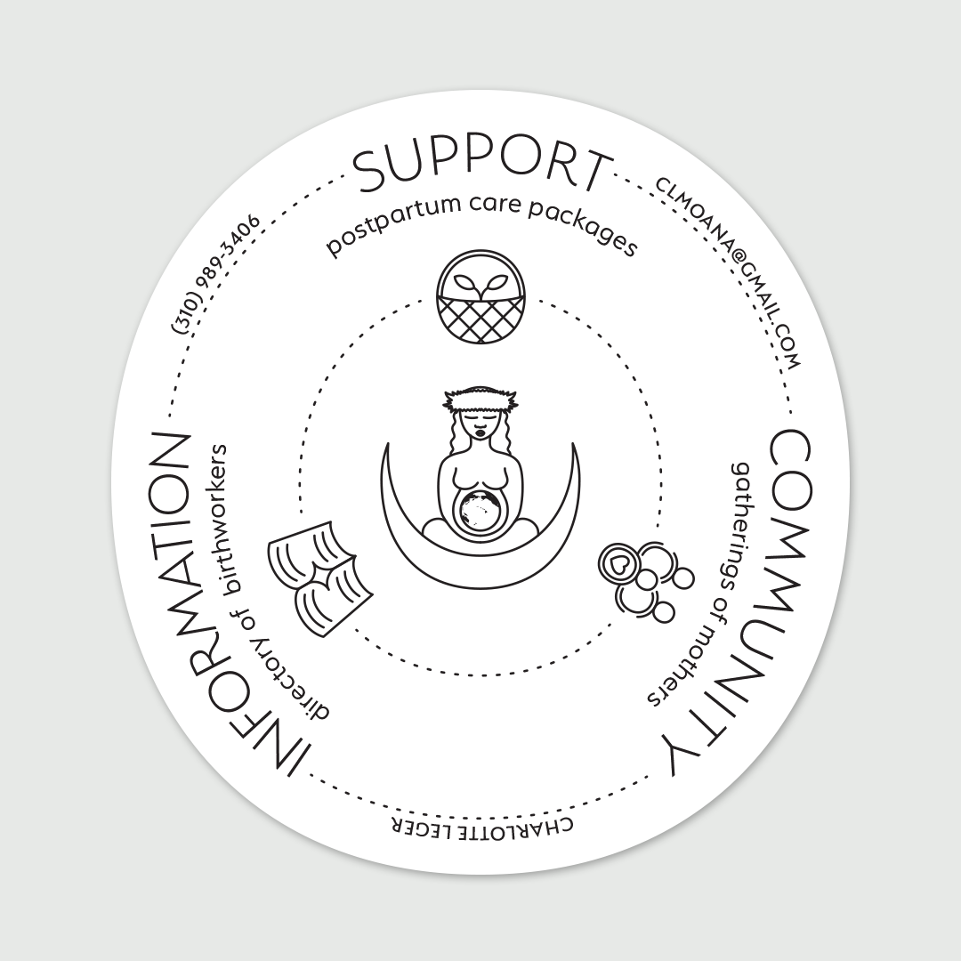 Sticker backing has description of the company's services as well as contact information, serving as a micro-brochure and business card.