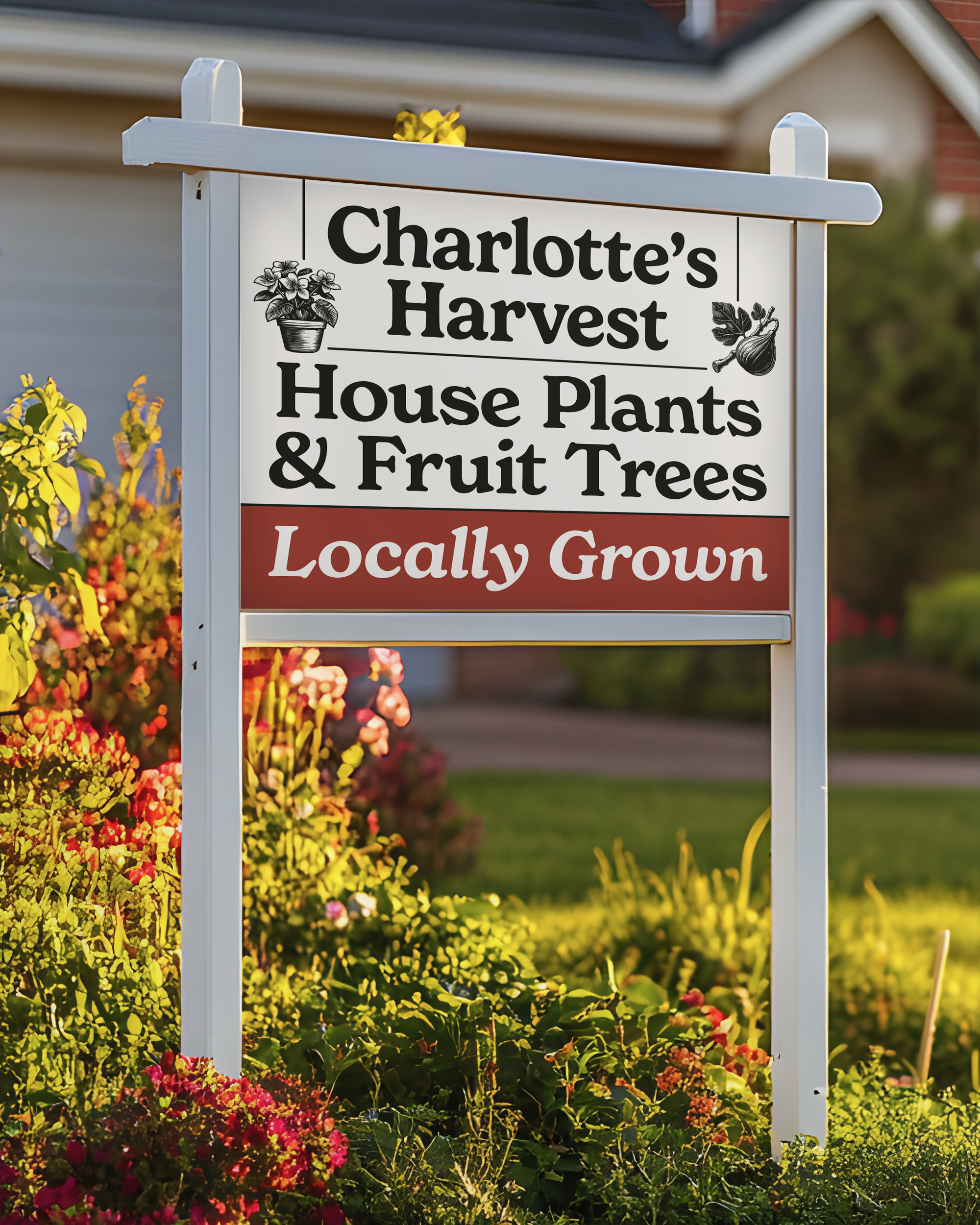 Business Sign Design for Charlotte's Harvest