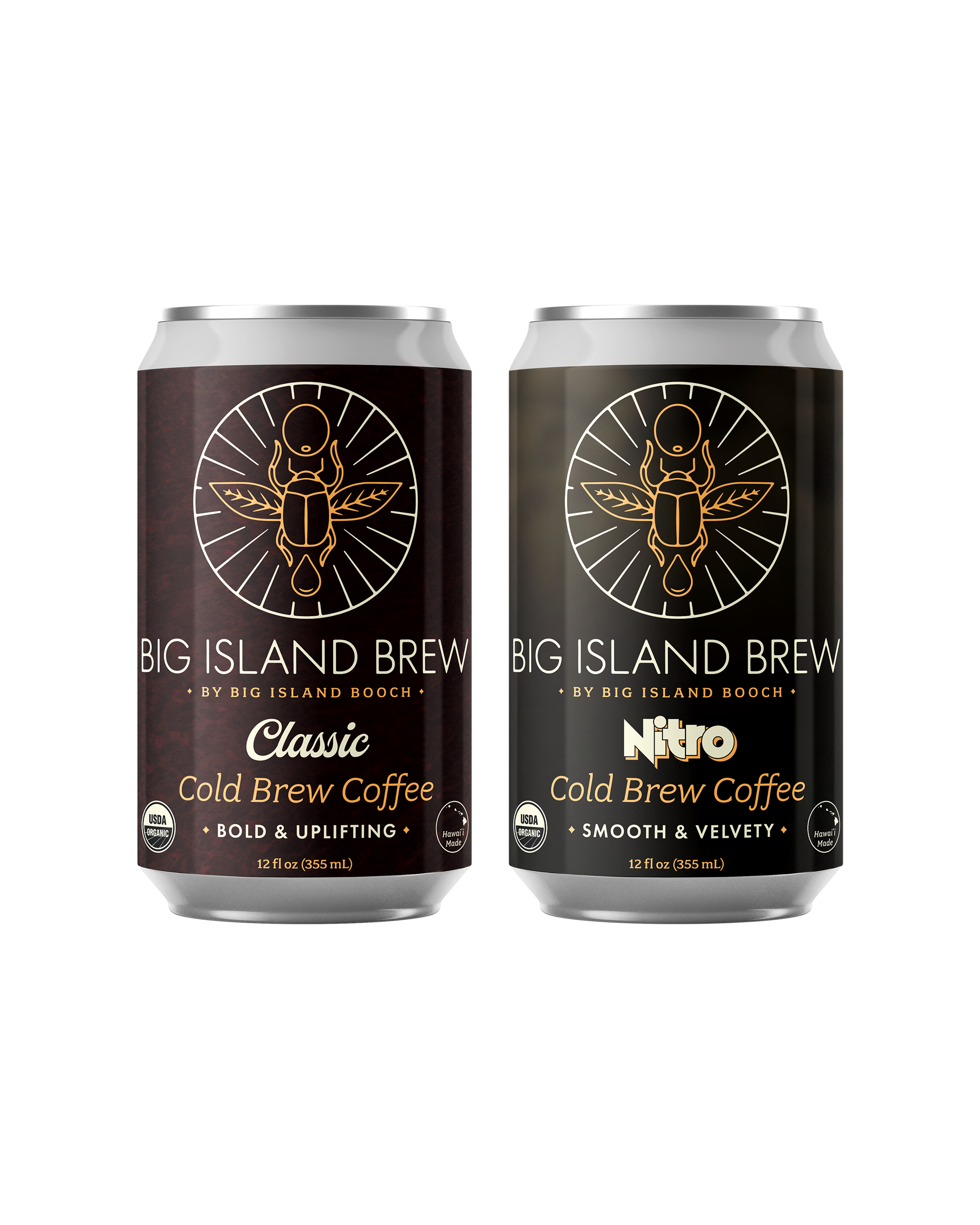 Label Designs for Big Island Brews Cold Brew Coffee