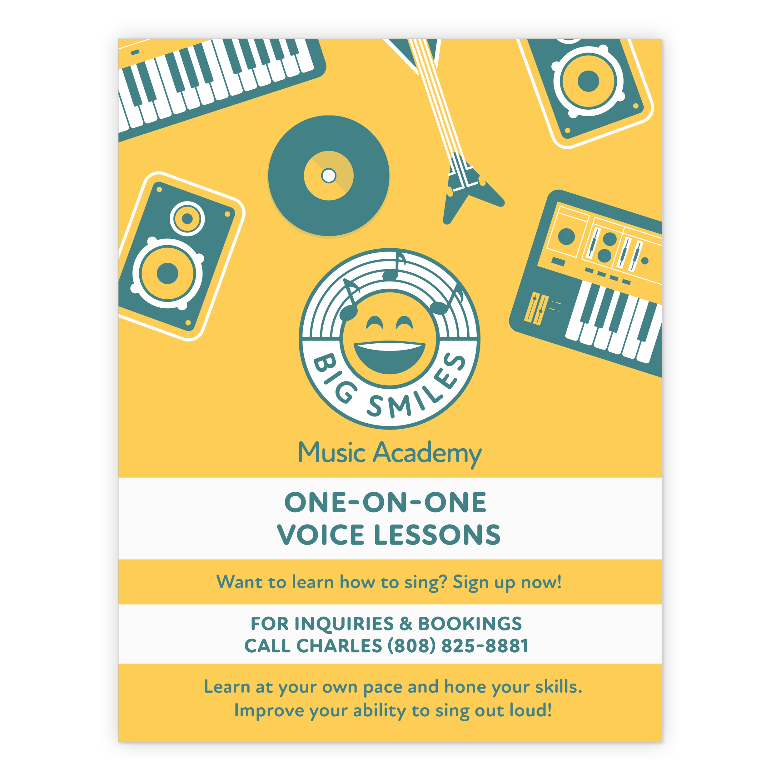 Flyer Design for Big Smiles Music Academy