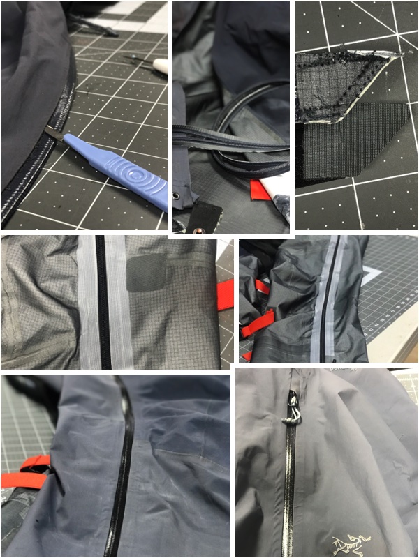 Goretex pant zipper replacement