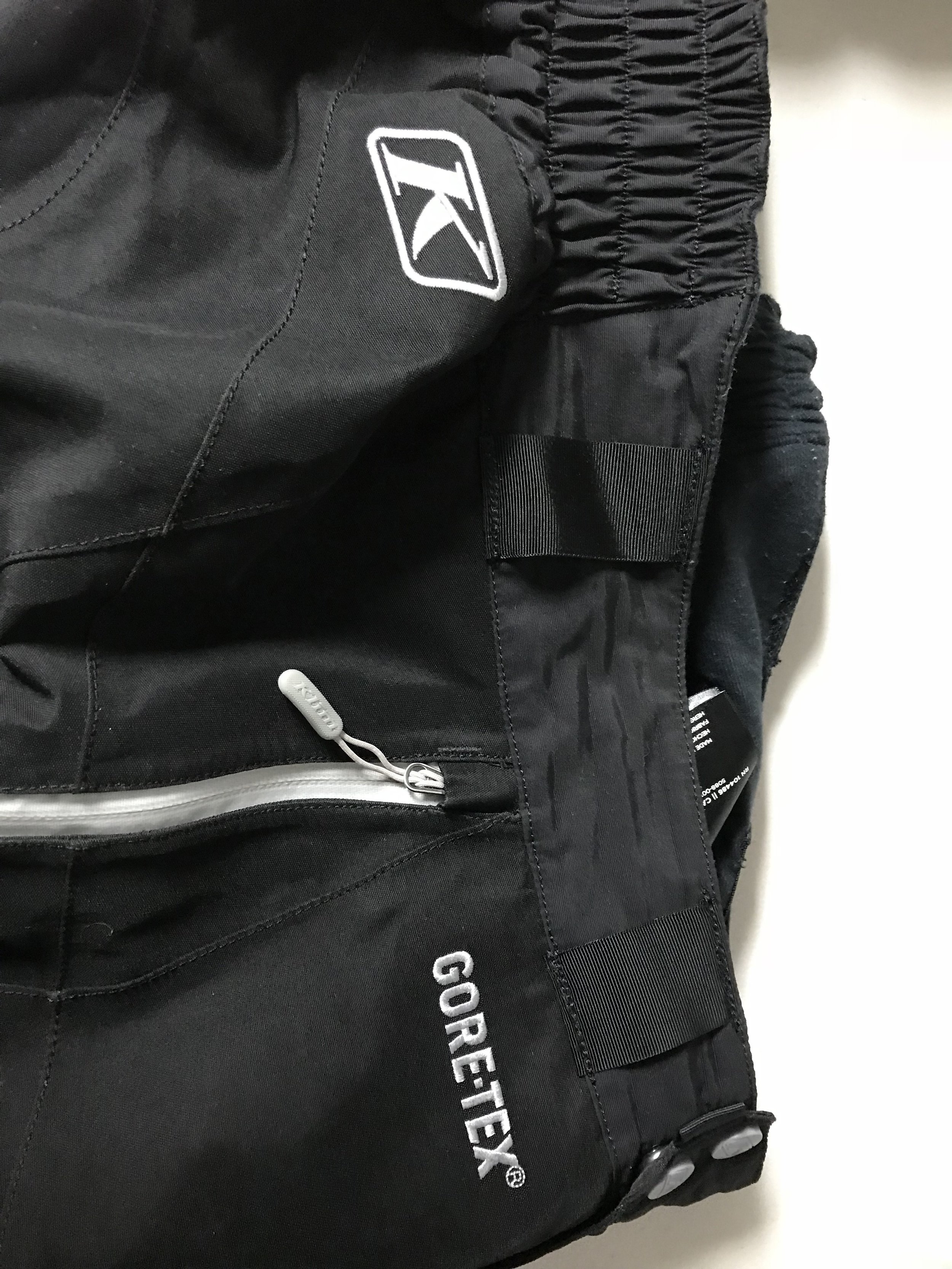 Added belt loops to Klim Goretex pants