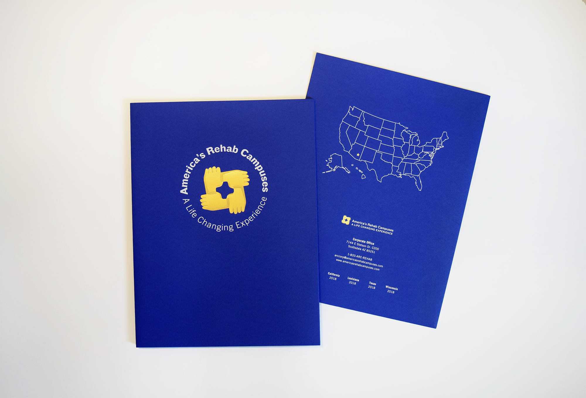  Upscale Medical Folder with information about America's Rehab Campuses locations, facilities, treatment services, and specialized programming.&nbsp; 