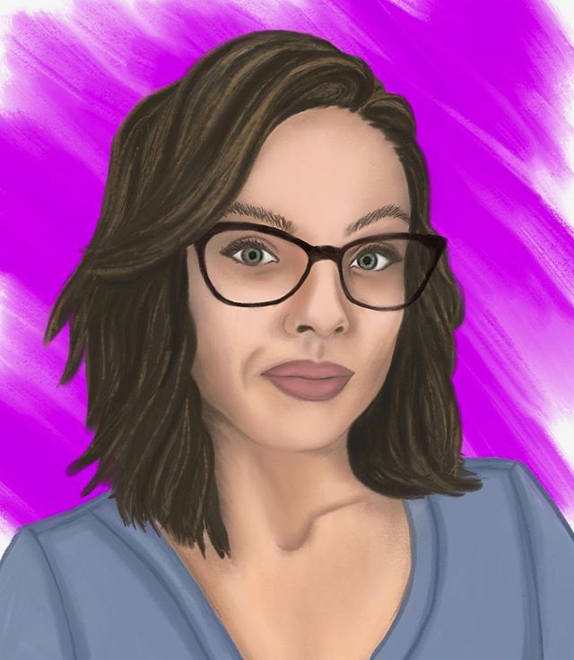Feelin&rsquo; cute, might delete later IDK...
😂 
Upping my illustration game by learning portraiture. I think I like it! .
.
.
.
.
.
.
.
#illustration #portrait #ipadpro #selfie #design