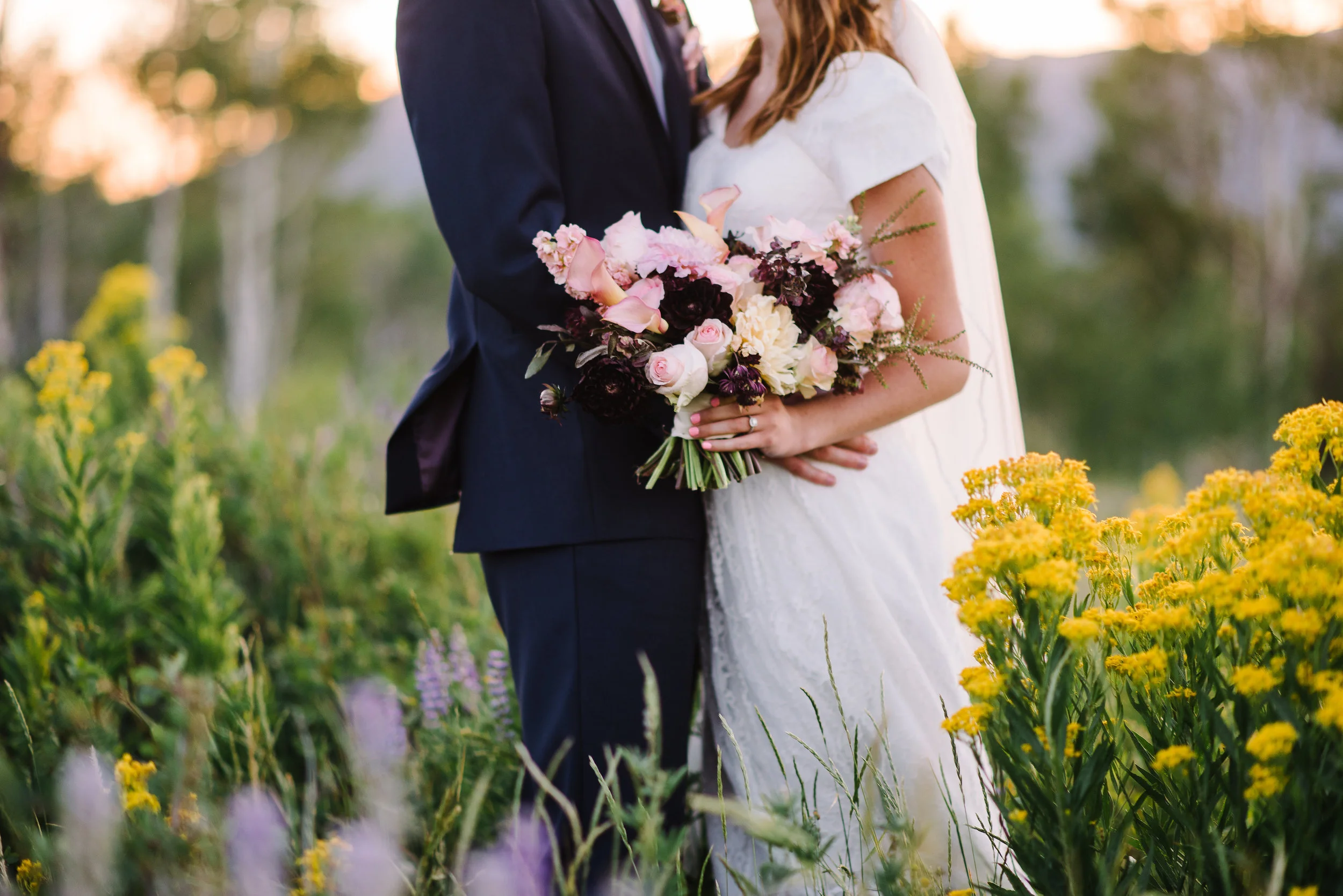 Blush and Burgundy Bouquet | Utah Florist | Kaylee + Preston