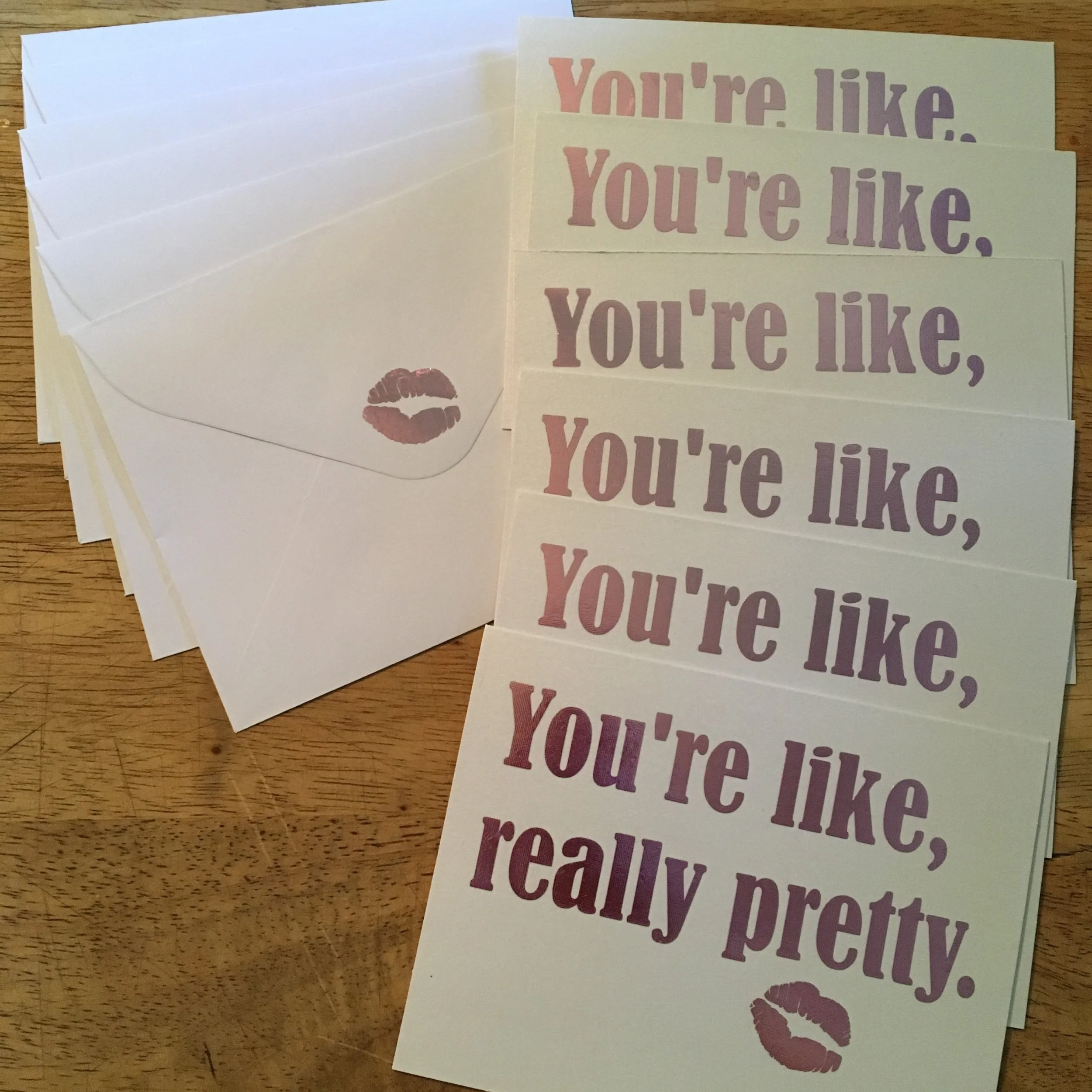 you're like really pretty conversation cards
