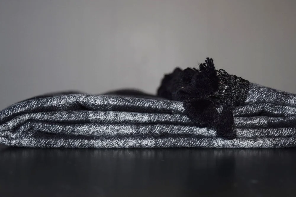 diy flannel tassel scarf tutorial