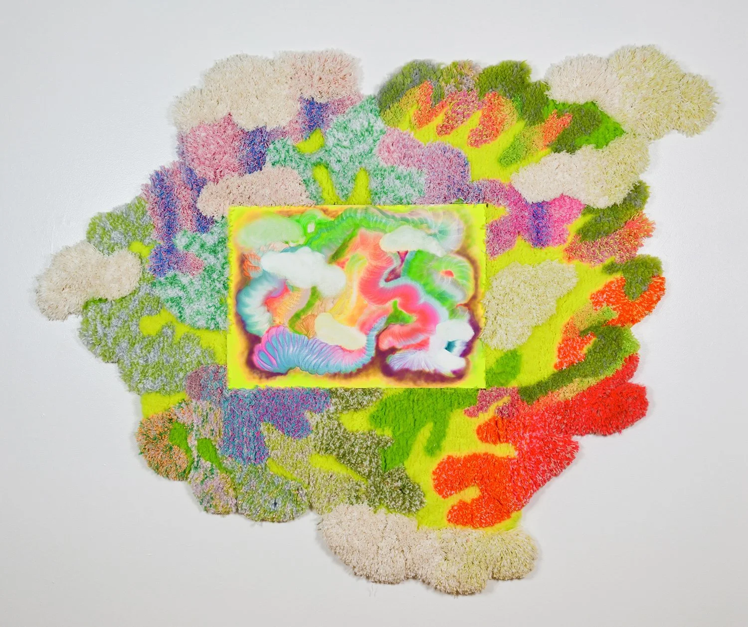 BIG SKY, 2022 Wool and acrylic on canvas 60 x 60 in