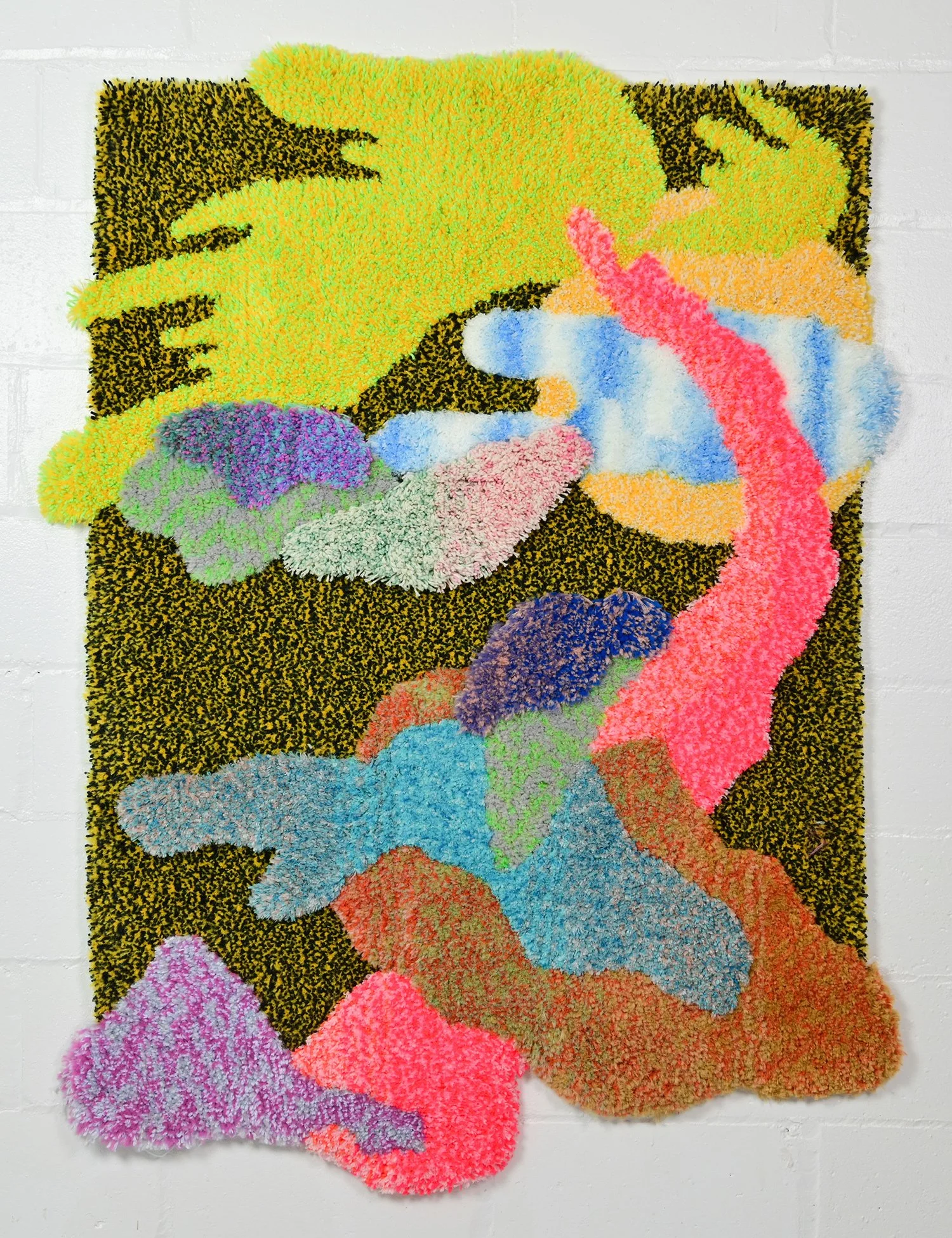 CONSTANT STATIC, 2022 Tufted hand-dyed wool, acrylic and nylon on canvas 66 x 48 in