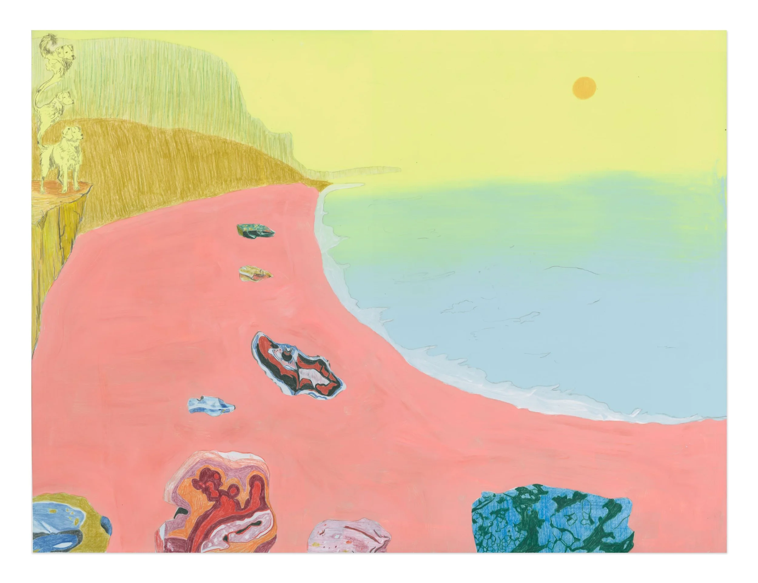 Beach with rocks, 2021