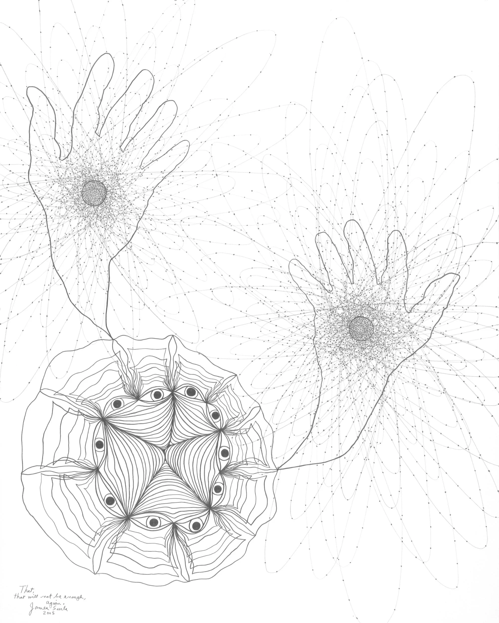 James Surls, That, That Will Not Be Enough Again,  Graphite on 4-ply, 2005