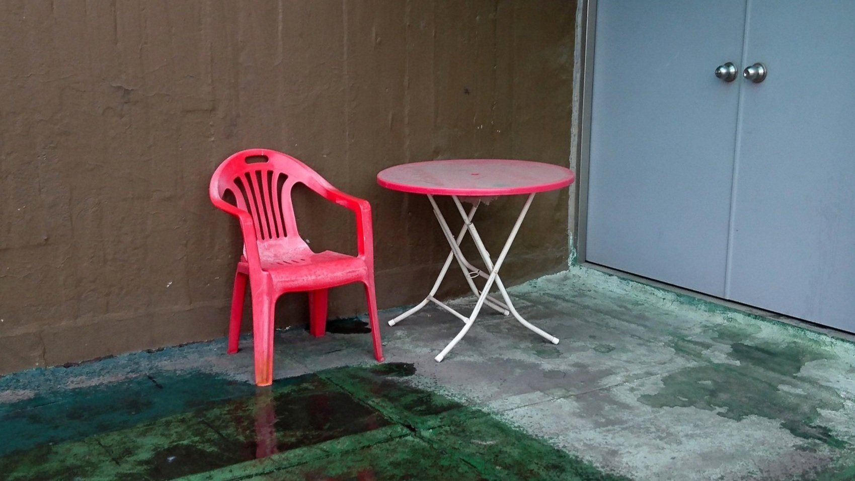 objects #18, red plastic chair