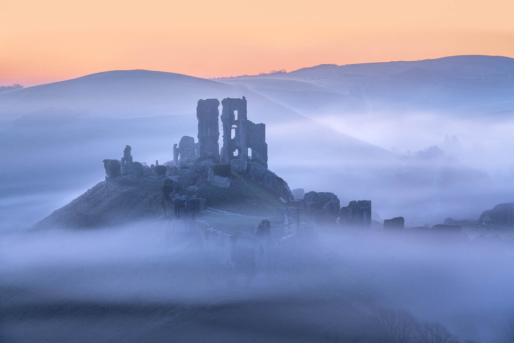 Blue Hour Mist at Corfe Castle (Copy)