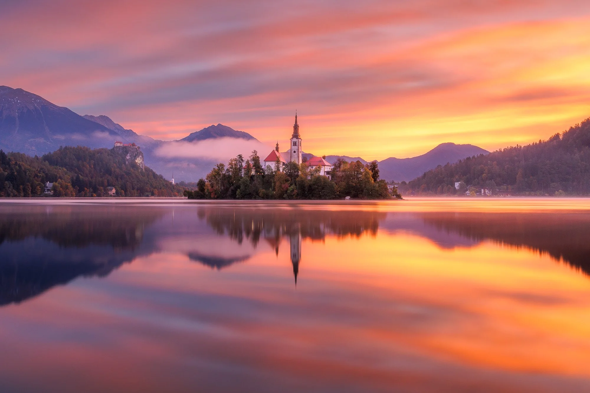 Autumn Sunrise at Lake Bled