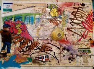 Plan de métro sur toile