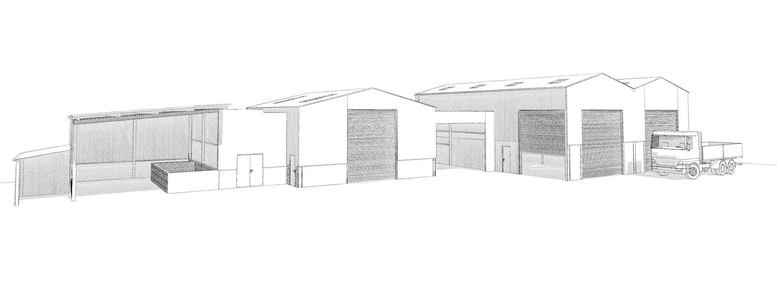 Visual of the approved workshop extension created by our Architectural Team