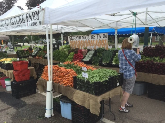 We’ve gotten a little better at farmers’ market displays over the past 9 years!