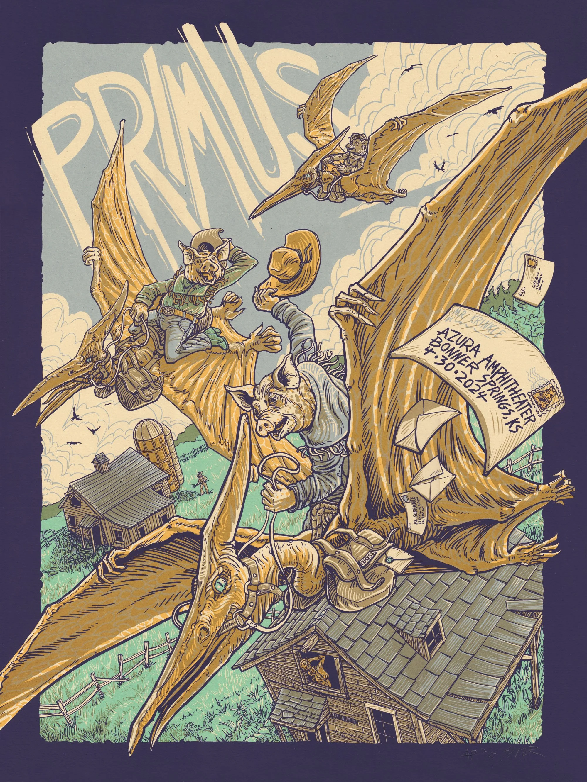 アート・デザイン・音楽 Club outside Brochure22.23 2023 Billy Strings - Luxembourg Silkscreen Concert Poster by